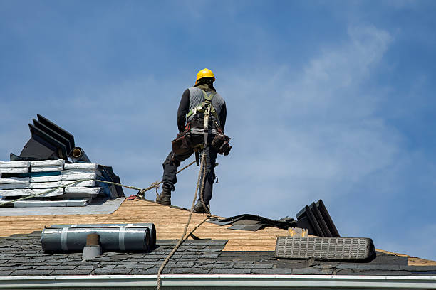 Professional Gutter Installation technician working in Southborough, MA